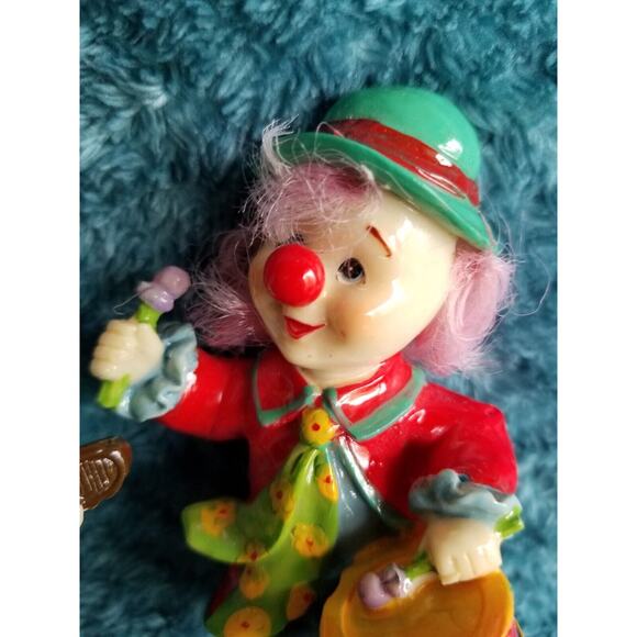 Set Of 2 Hobo Clowns With Lute And Drum Figurines - Picture 4 of 8